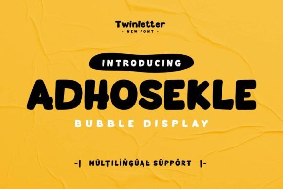 Adhosekle: A Playful Display Font for Joyful Web Design