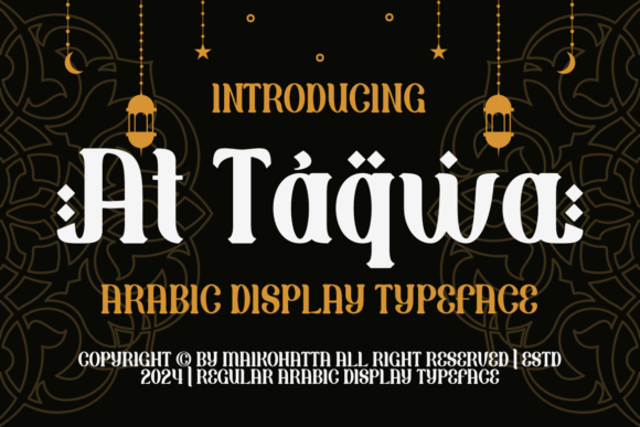 At Taqwa Display Font for Standout Campaign Visuals