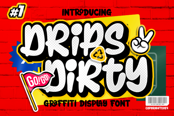Drips Dirty: A Bold Display Font for Edgy Web Designs