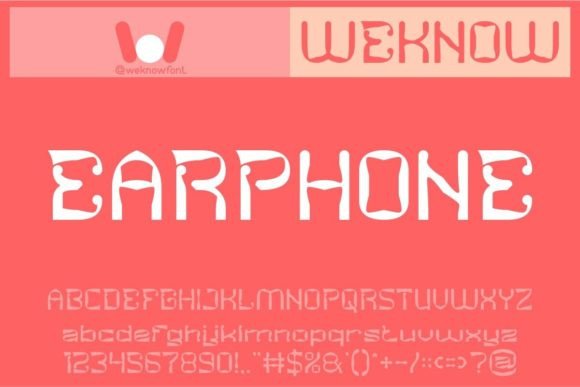 Earphone Display Font Review for Handmade Labels and Branding