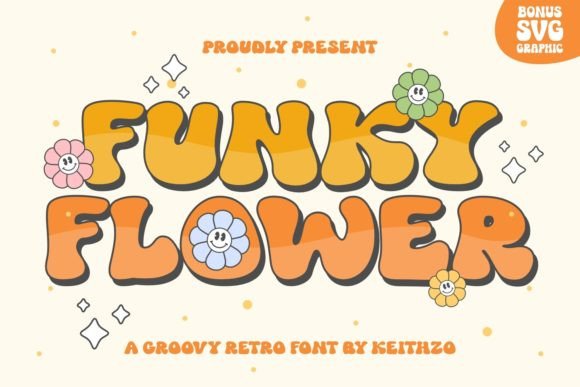 Funky Flower: A Quirky Display Typeface for Publishing
