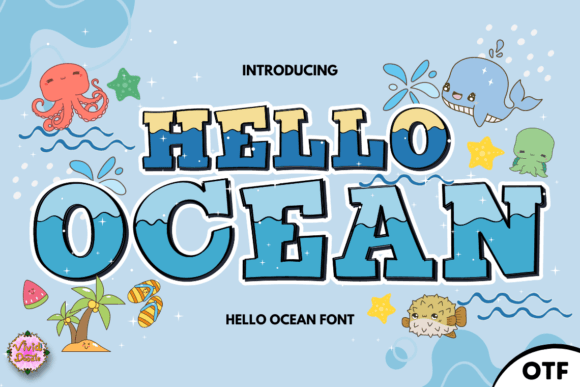 Hello Ocean: A Breezy Display Font for Creative Makers